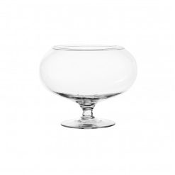 Vaso Ovale in Vetro Trasparente 18x14 - Ottima Qualità Elegante