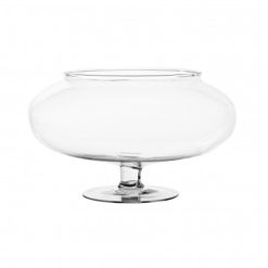 Vaso Ovale in Vetro Trasparente 26x16 - Ottima Qualità Elegante