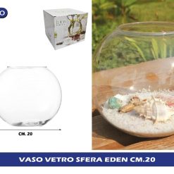 VASO VETRO SFERA EDEN CM.20