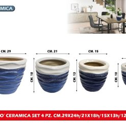 CASPO' CERAMICA SET 4 PZ. CM.29X23h/21X18h/15X13h/12X10h