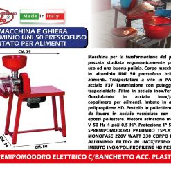 SPREMIPOMODORO ELETTRICO C/BANCHETTO ACC. PLASTICA