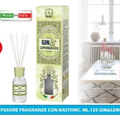 DIFFUSORE FRAGRANZE CON BASTONC. ML.125 GIN&LEMON