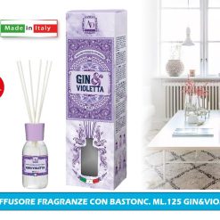DIFFUSORE FRAGRANZE CON BASTONC. ML.125 GIN&VIOLA