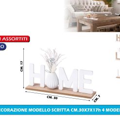 DECORAZIONE MODELLO SCRITTA CM.30X7X17h 4 MODELLI