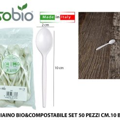 CUCCHIAINO BIO&COMPOSTABILE SET 50 PZ. CM.10