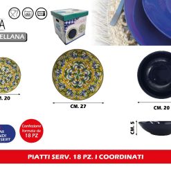 PIATTI SERV. 18 PZ. I COORDINATI