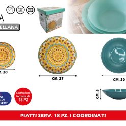 PIATTI SERV. 18 PZ. I COORDINATI