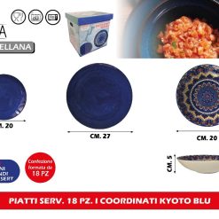 PIATTI SERV. 18 PZ. I COORDINATI KYOTO BLU
