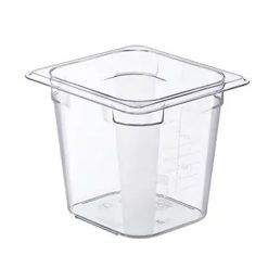 Contenitore in Policarbonato Araven GastroNorm Basic GN 1/6 - 2.3 Litri - cm 17.6X16.2X15h: Organizza, Conserva, Versatile, Pratico