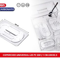 COPERCHIO UNIVERSAL LID PC GN1/1 CM.53X32,5