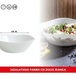 INSALATIERA PARMA CM.25X25 BIANCA