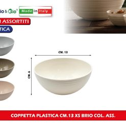COPPETTA PLASTICA CM.13 XS BRIO COL. ASS.