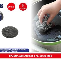 SPUGNA ACCIAIO SET 2 PZ. GR.30 IRGE