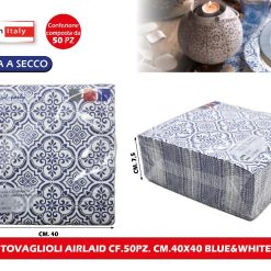 TOVAGLIOLI AIRLAID CF.50PZ. CM.40X40 BLUE&amp
