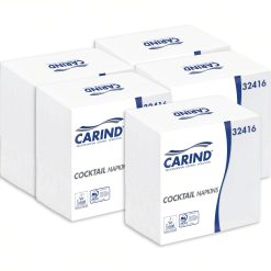 Sicignano | Confezione 100x20 Pezzi Tovaglioli Tovagliolini Fazzoletti di Carta 2 Veli 24x24cm Cocktail in Cellulosa Goffrati Piega 1/4 Bianco - Aperitivo Feste Party Bar Hotel Pub