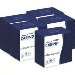 Sicignano | Confezione 100x20 Pezzi Tovaglioli Tovagliolini Fazzoletti di Carta 2 Veli 24x24cm Cocktail in Cellulosa Goffrati Piega 1/4 Blu - Aperitivo Feste Party Bar Hotel Pub