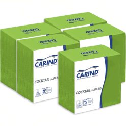 Sicignano | Confezione 100x20 Pezzi Tovaglioli Tovagliolini Fazzoletti di Carta 2 Veli 24x24cm Cocktail in Cellulosa Goffrati Piega 1/4 Kiwi - Aperitivo Feste Party Bar Hotel Pub