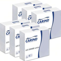 Sicignano | Confezione 40x16 Pezzi Tovaglioli Fazzoletti di Carta 3 Veli 40x40cm Lux Dinner in Cellulosa Eleganti Grandi Piega 1/4 Bianco - Pranzo Cena Eventi Ristorante Cerimonie Feste