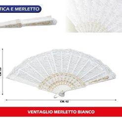 VENTAGLIO MERLETTO BIANCO