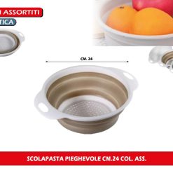 SCOLAPASTA PIEGHEVOLE CM.24 COL. ASS.