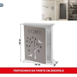 PORTACHIAVI DA PARETE CM.20X24X5,8