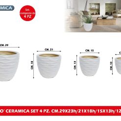 CASPO' CERAMICA SET 4 PZ. CM.29X23h/21X18h/15X13h/12X10h