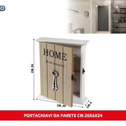 PORTACHIAVI DA PARETE CM.20X6X24