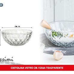 CIOTOLINA VETRO CM.15X6h TRASPARENTE