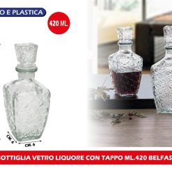 BOTTIGLIA VETRO LIQUORE CON TAPPO ML.420 BELFAST
