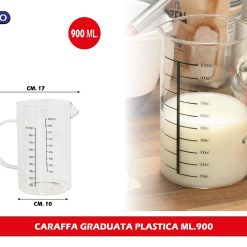 CARAFFA GRADUATA PLASTICA ML.900