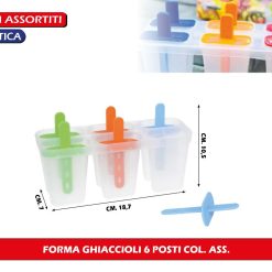 FORMA GHIACCIOLI 6 POSTI COL. ASS.