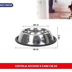 CIOTOLA ACCIAIO X CANI CM.25