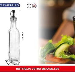 BOTTIGLIA VETRO OLIO ML.500