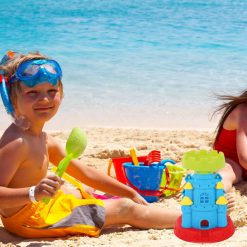 Castello da Spiaggia per Bambini con Paletta e Rastrello – Giocattolo Estate Ø18x23h cm in Plastica – Colori Assortiti per Castelli di Sabbia - immagine 5