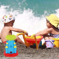 Castello da Spiaggia per Bambini con Paletta e Rastrello – Giocattolo Estate Ø18x23h cm in Plastica – Colori Assortiti per Castelli di Sabbia - immagine 4