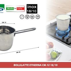 BOLLILATTE ETHERNA CM.12 18/10 X INDUZIONE