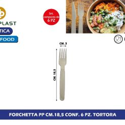 FORCHETTA PP CM.18,5 CONF. 6 PZ. TORTORA