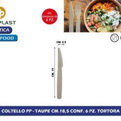 COLTELLO PP - TAUPE CM.18,5 CONF. 6 PZ. TORTORA