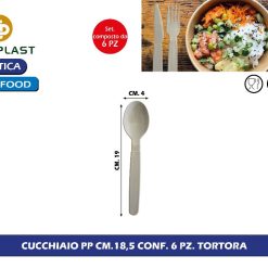 CUCCHIAIO PP CM.18,5 CONF. 6 PZ. TORTORA