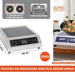 PIASTRA AD INDUZIONE DIGITALE 3500W UNIKA
