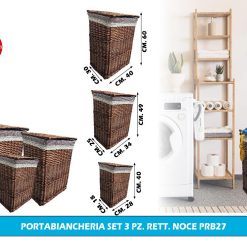 PORTABIANCHERIA SET 3 PZ. RETT. NOCE PRB27