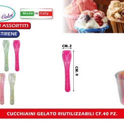 CUCCHIAINI GELATO RIUTILIZZABILI CF.40 PZ.