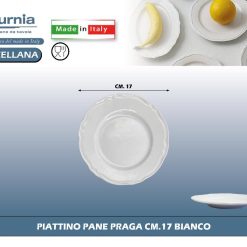 PIATTINO PANE PRAGA CM.17 BIANCO