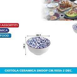 CIOTOLA CERAMICA SNOOP CM.9X5h 2 DEC.