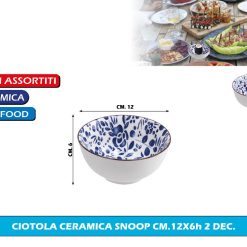 CIOTOLA CERAMICA SNOOP CM.12X6h 2 DEC.