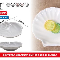 COPPETTA MELAMINA CM.10X9,5X2,3h BIANCA