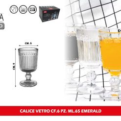 CALICE VETRO CF.6 PZ. ML.65 EMERALD