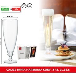 CALICE BIRRA HARMONIA CONF. 3 PZ. CL.38,5