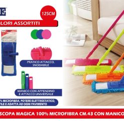 SCOPA MAGICA 100% MICROFIBRA CM.43 CON MANICO