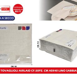 TOVAGLIOLI AIRLAID CF.50PZ. CM.40X40 LINO SABBIA